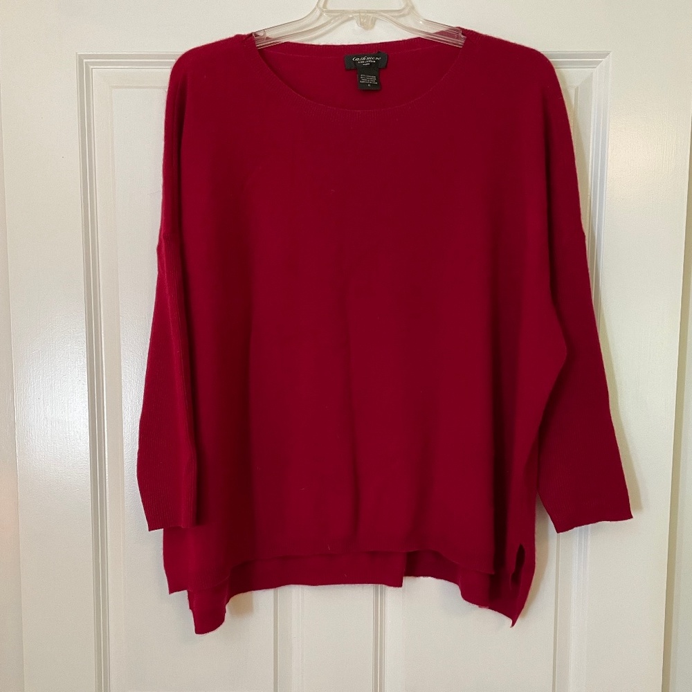Lord & Taylor red cashmere sweater